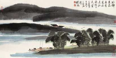 林曦明 水乡景色 横幅